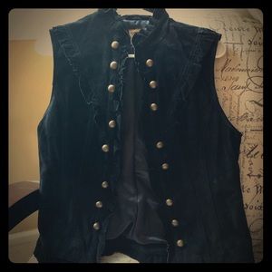 Cool Steampunky King Ranch suede Leather Vest